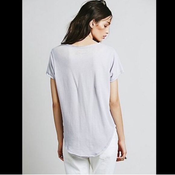Free People We The Free Burnout Short Sleeve Pocket Tee Shirt - Picture 4 of 14